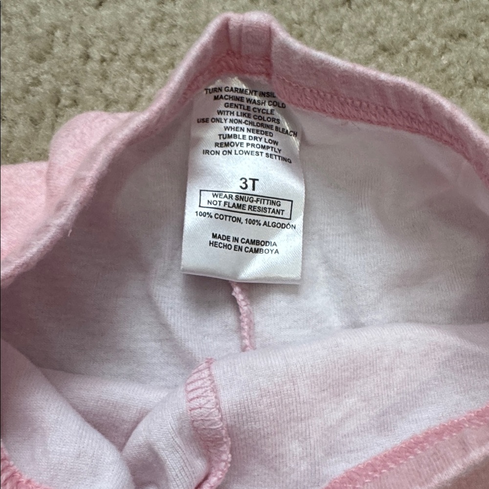 Disney Princess Pink Pajama Set for Kids - Size 3T - Picture 4 of 7